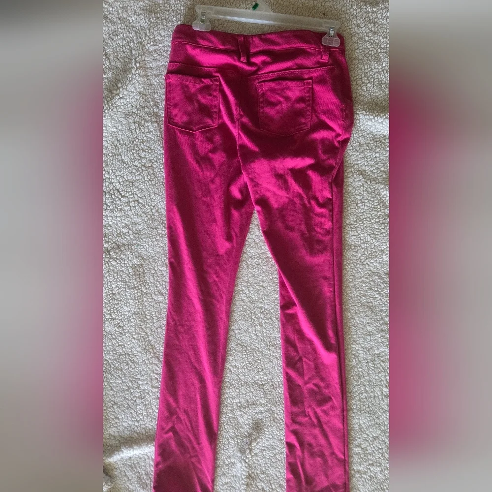 Old Navy Kids Girls Pink Super Skinny  Casual Bottoms With Zipper Pockets.